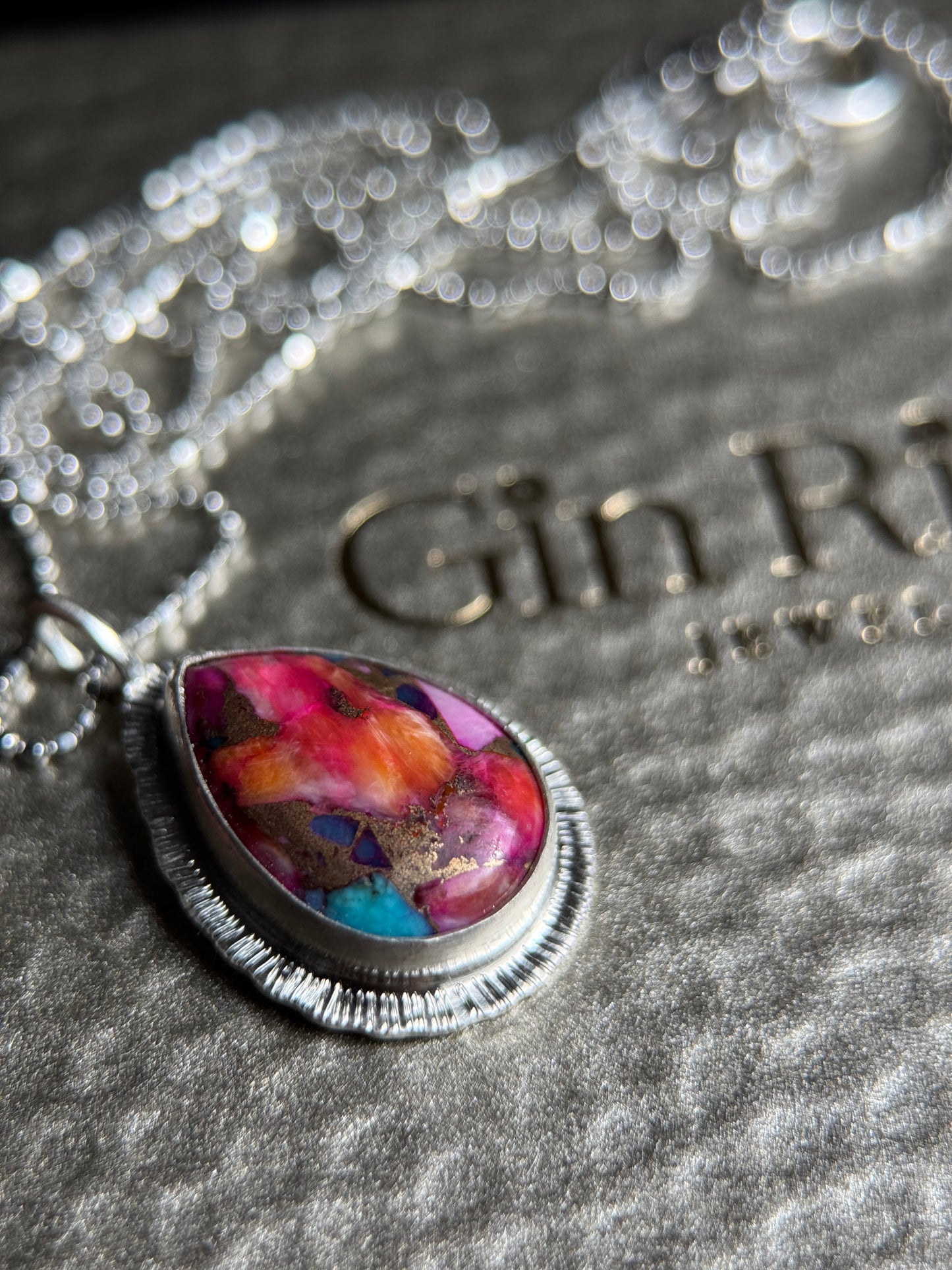 Spiny Oyster Copper Turquoise pendant