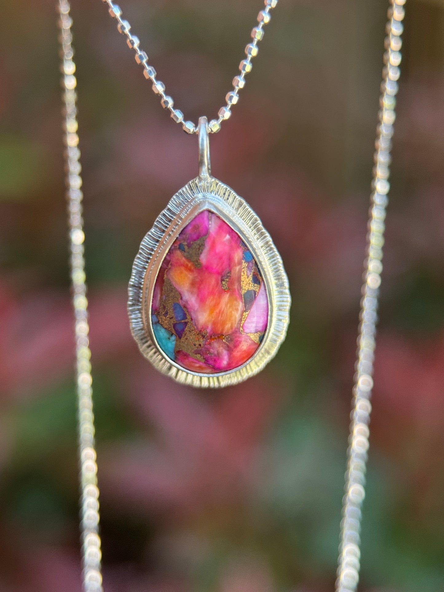 Spiny Oyster Copper Turquoise pendant