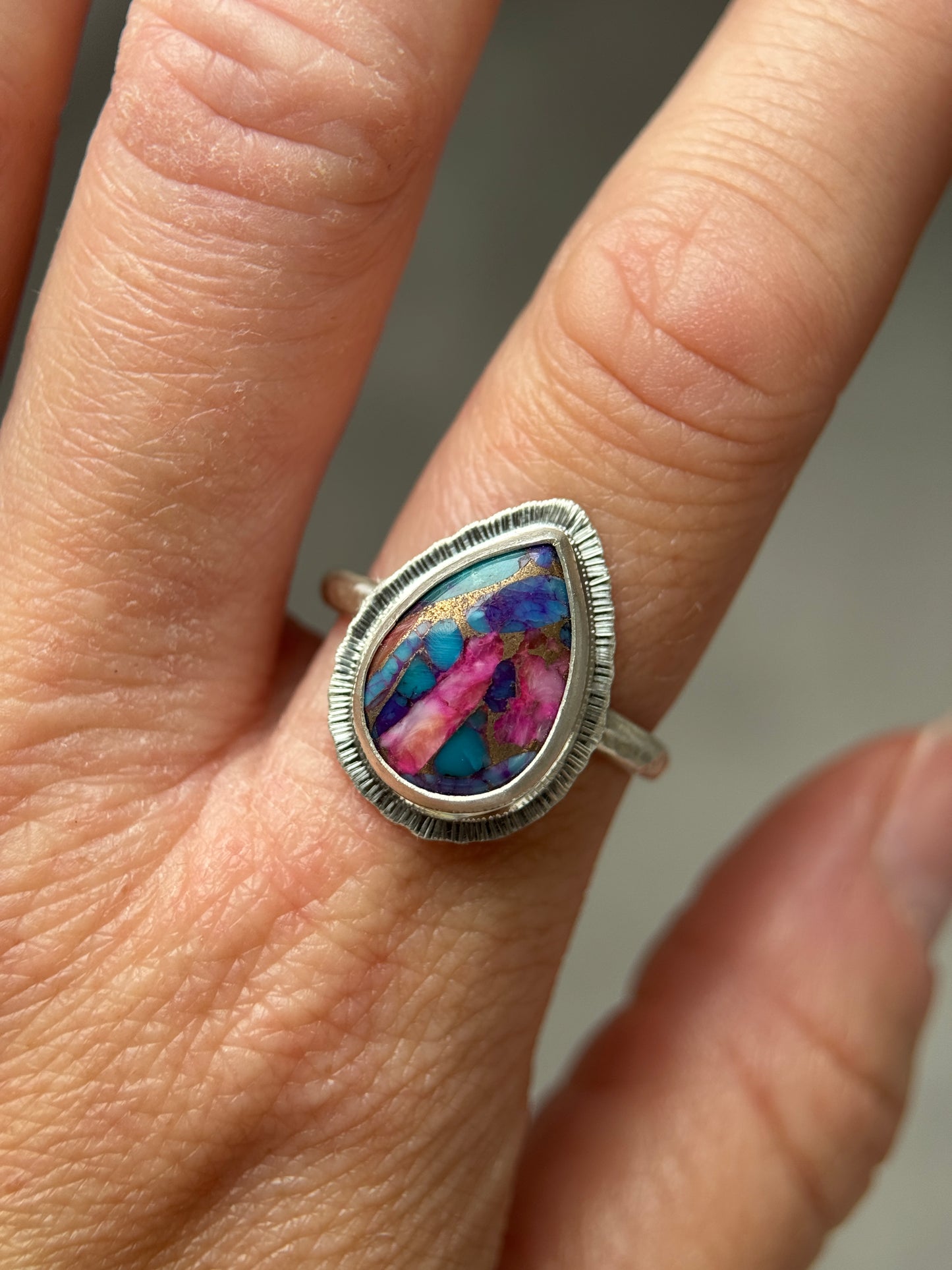 Spiny Oyster Turquoise ring