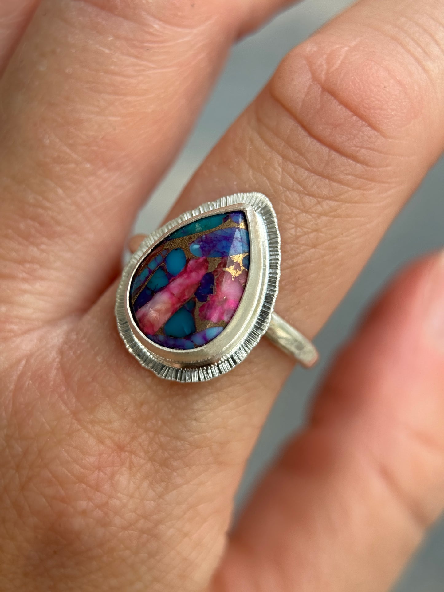 Spiny Oyster Turquoise ring