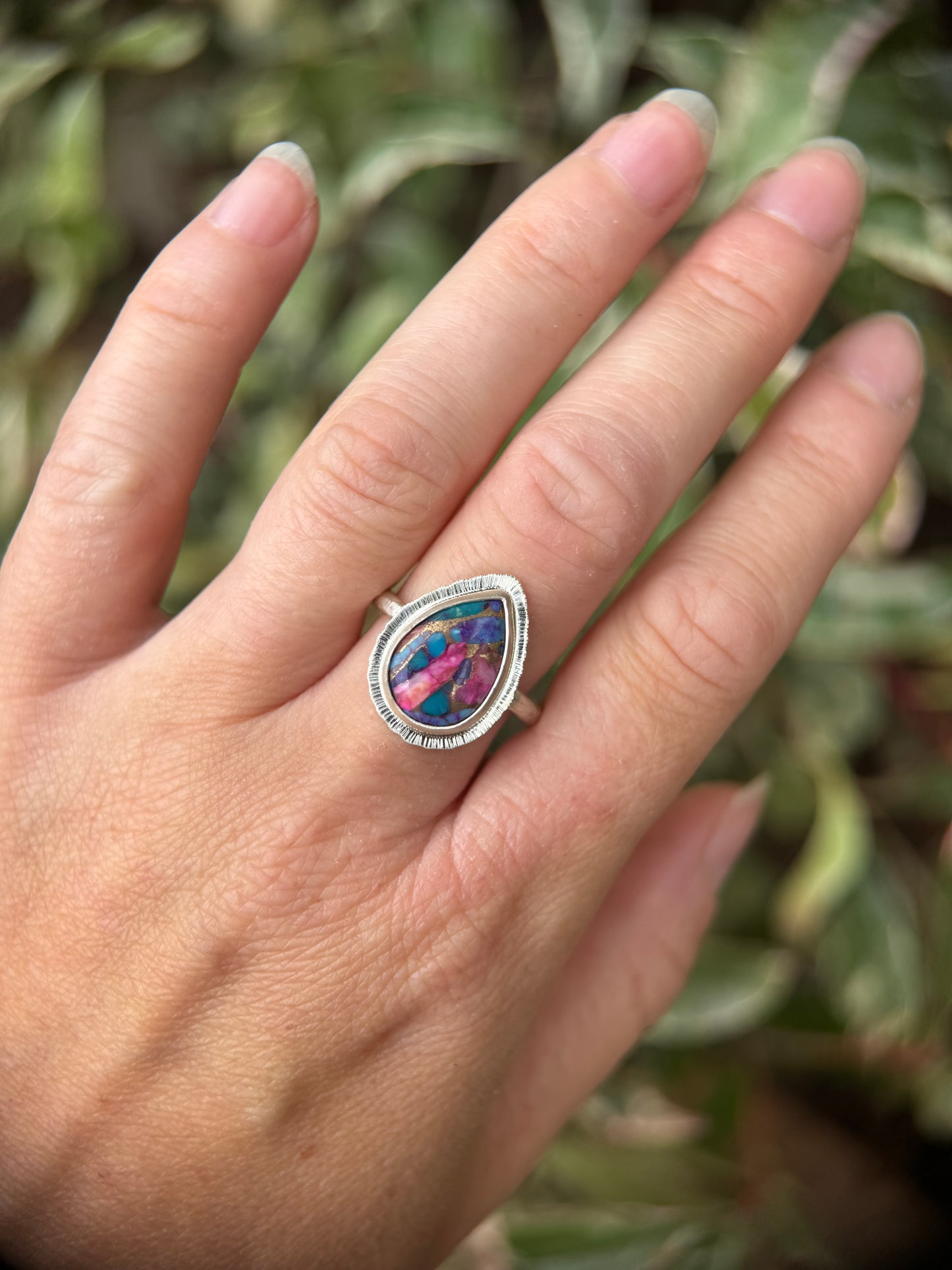 Spiny Oyster Turquoise ring