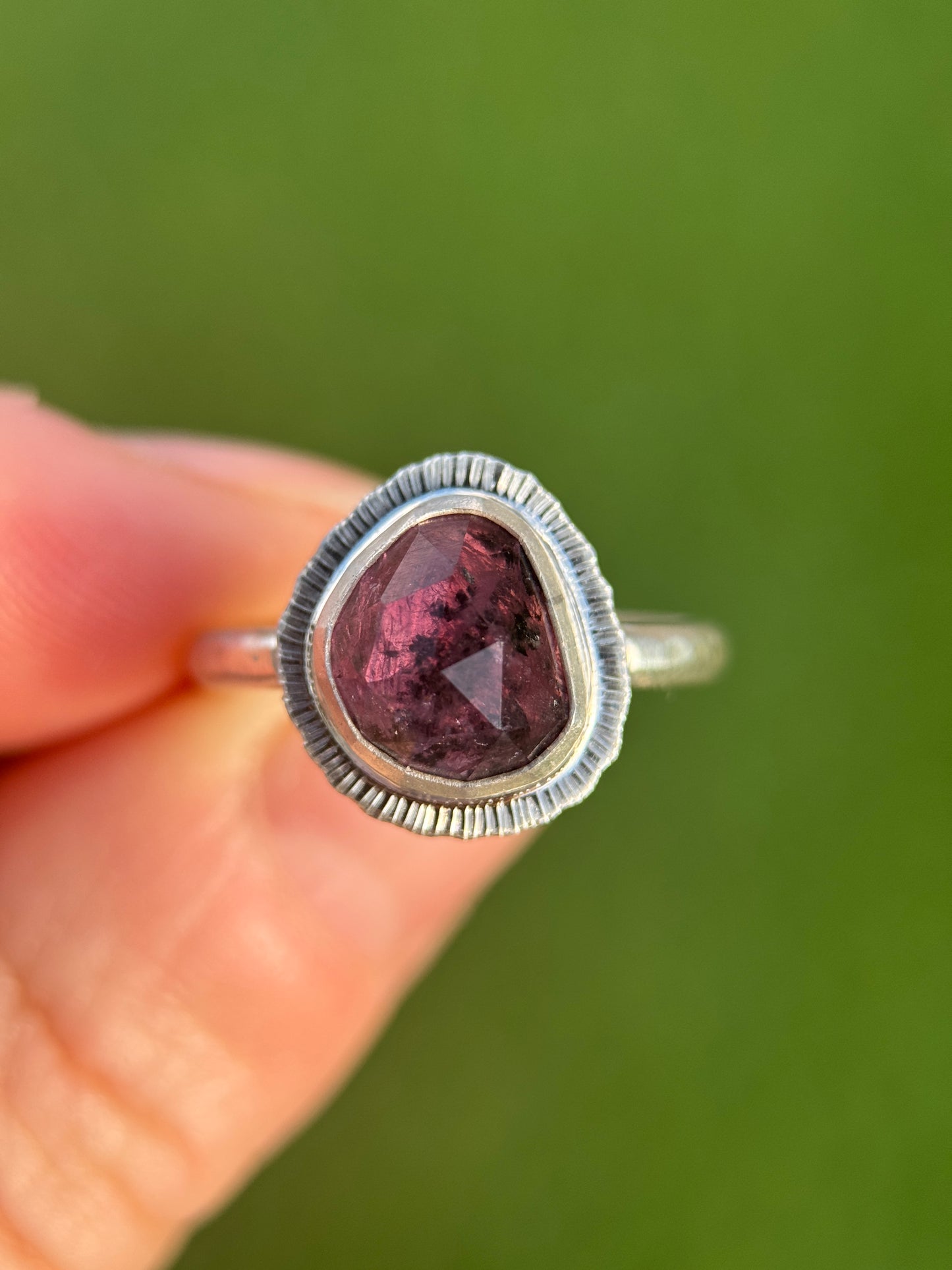 Rose cut Winza Sapphire ring