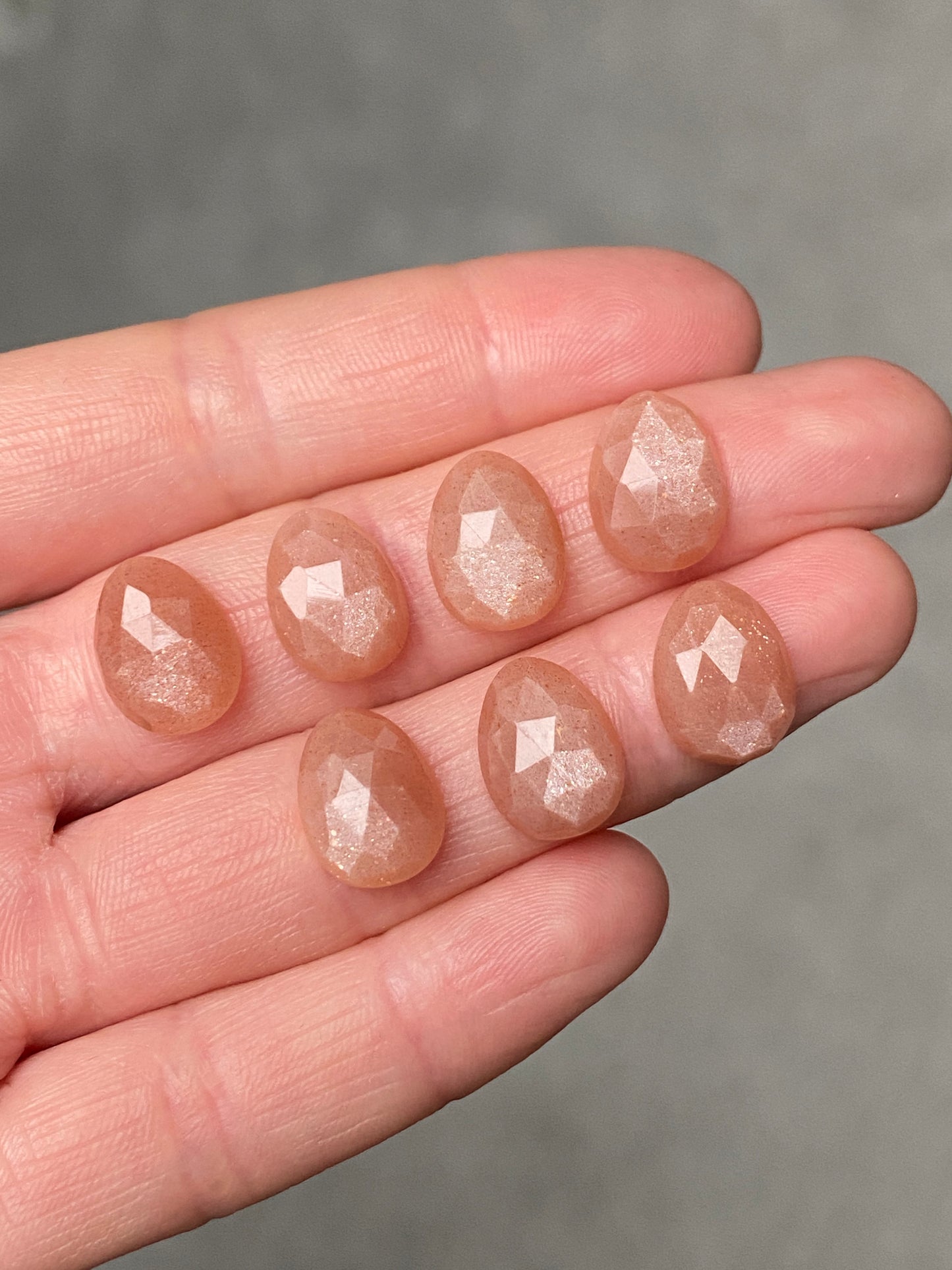 Made to order, rose cut Peach Moonstone ring, choose your size, natural gemstone, June birthstone, unique gift for her, unusual jewellery
