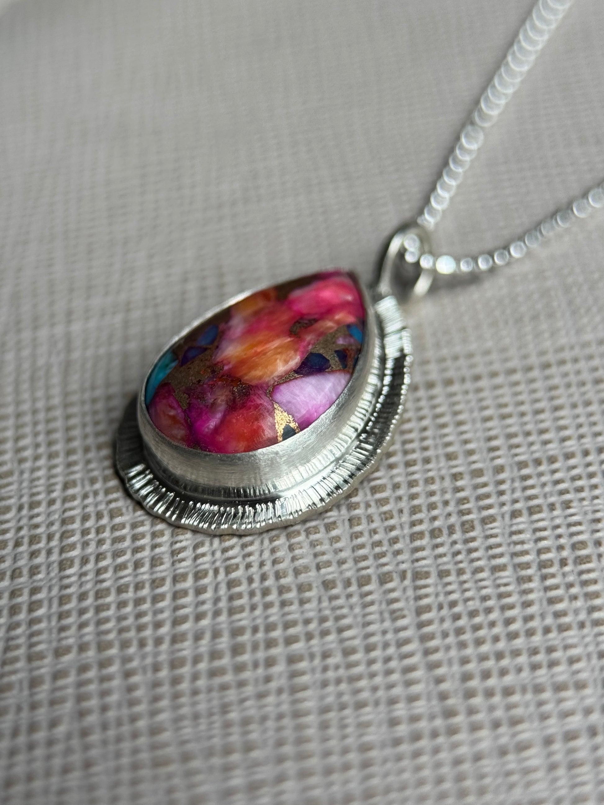 Spiny Oyster Copper Turquoise pendant