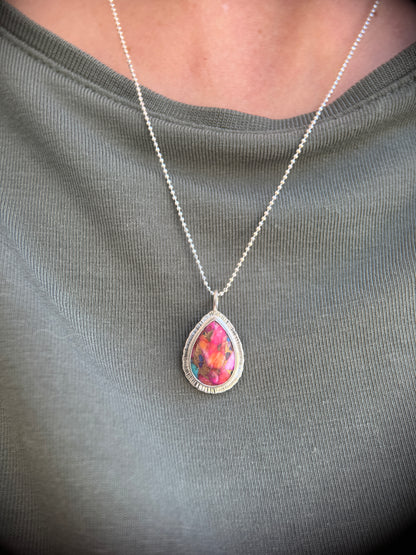 Spiny Oyster Copper Turquoise pendant