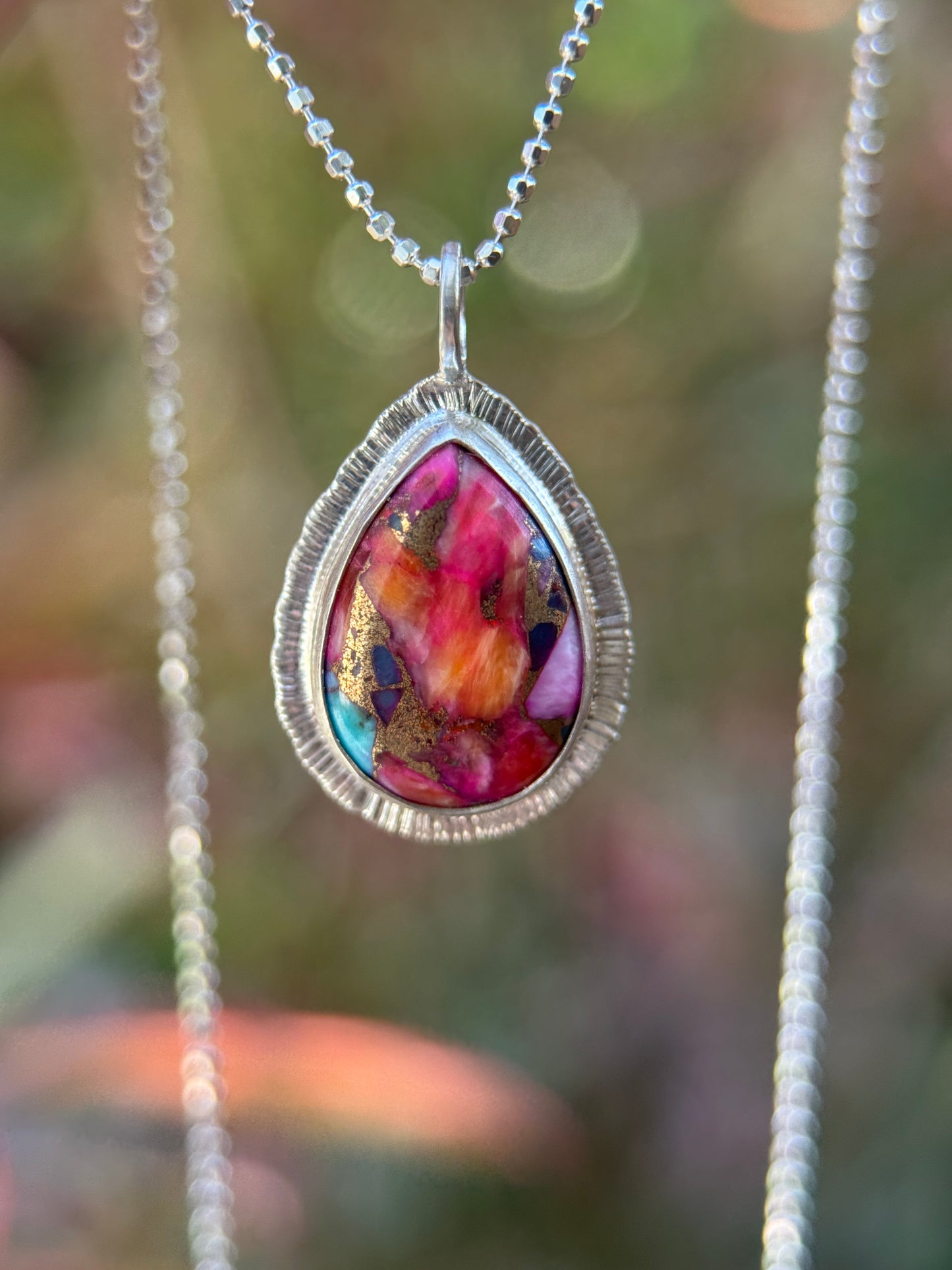 Spiny Oyster Copper Turquoise pendant
