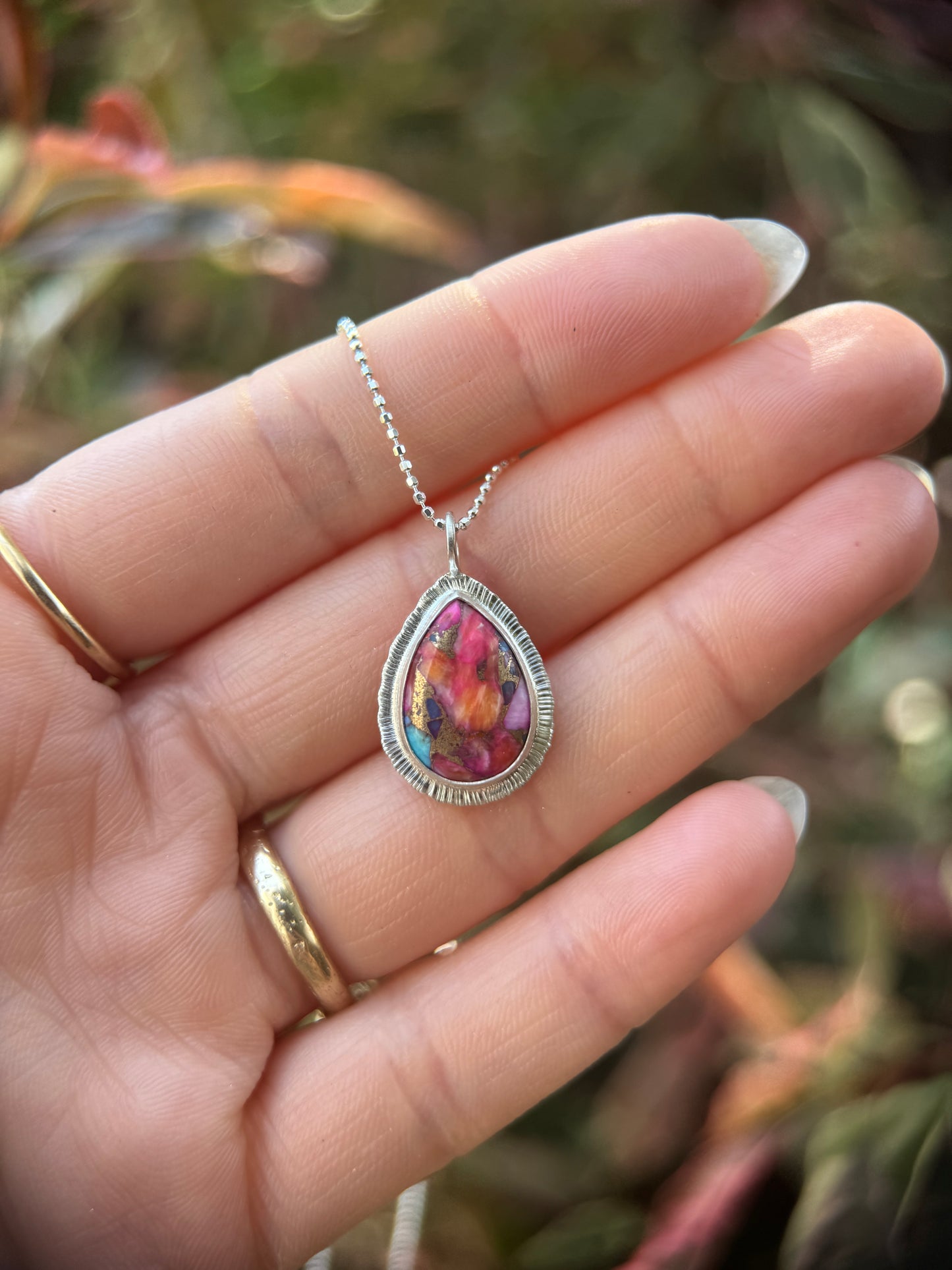 Spiny Oyster Copper Turquoise pendant