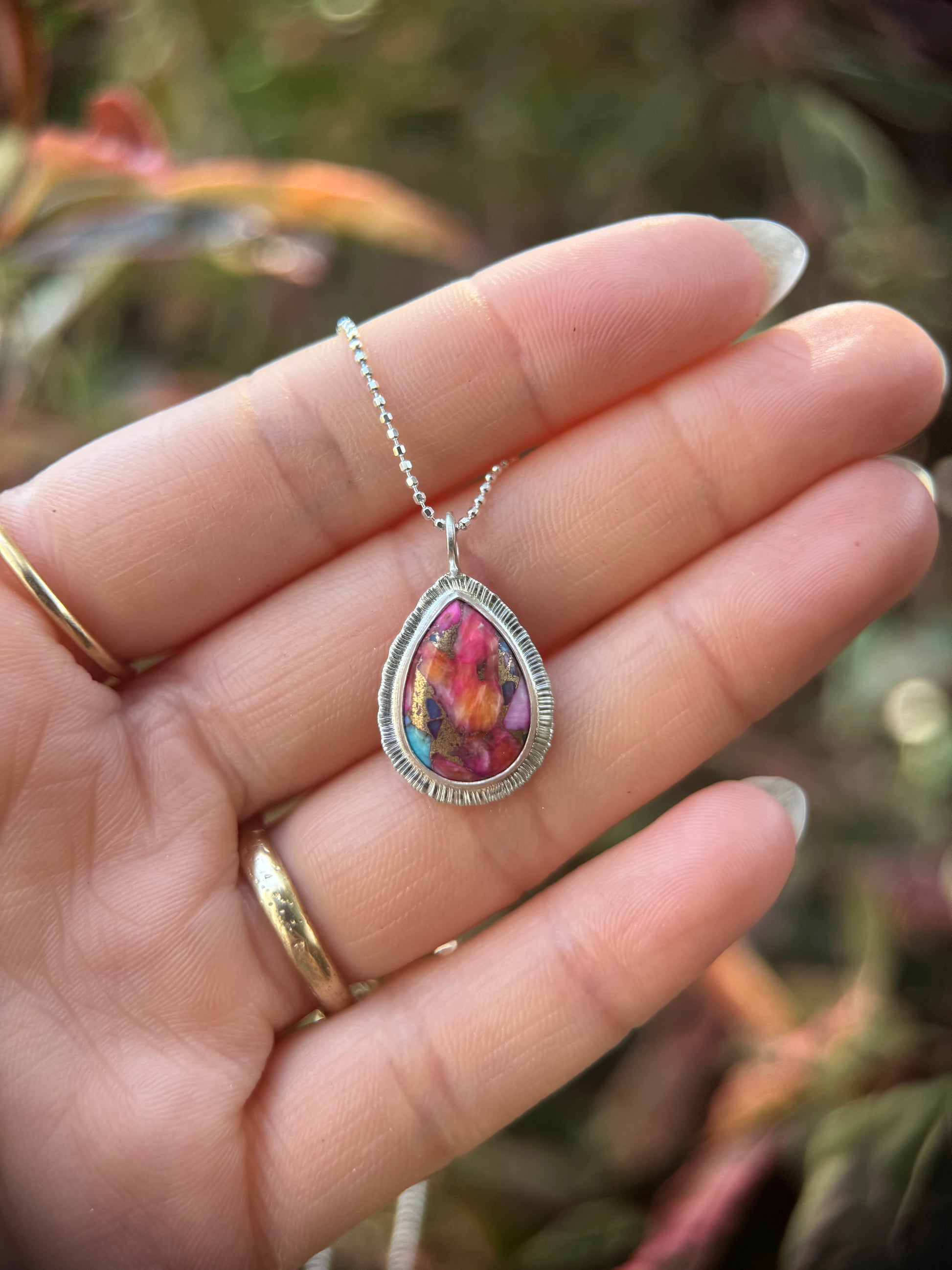 Spiny Oyster Copper Turquoise pendant