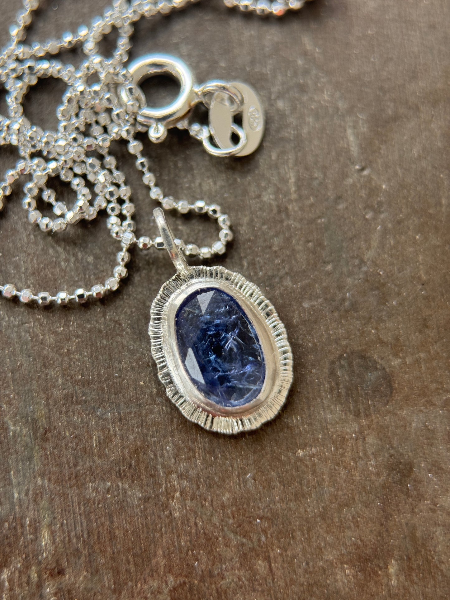 Rose cut Tanzanite pendant