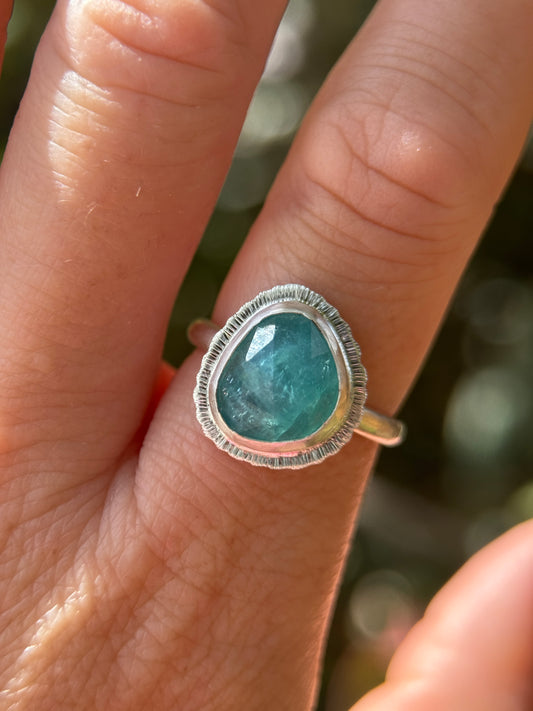Rose cut Grandidierite ring
