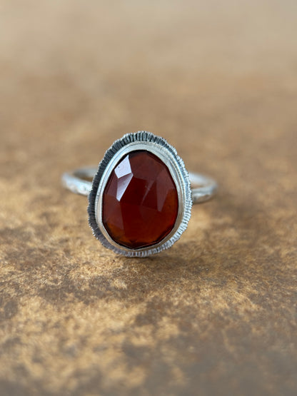 Rose cut Garnet ring
