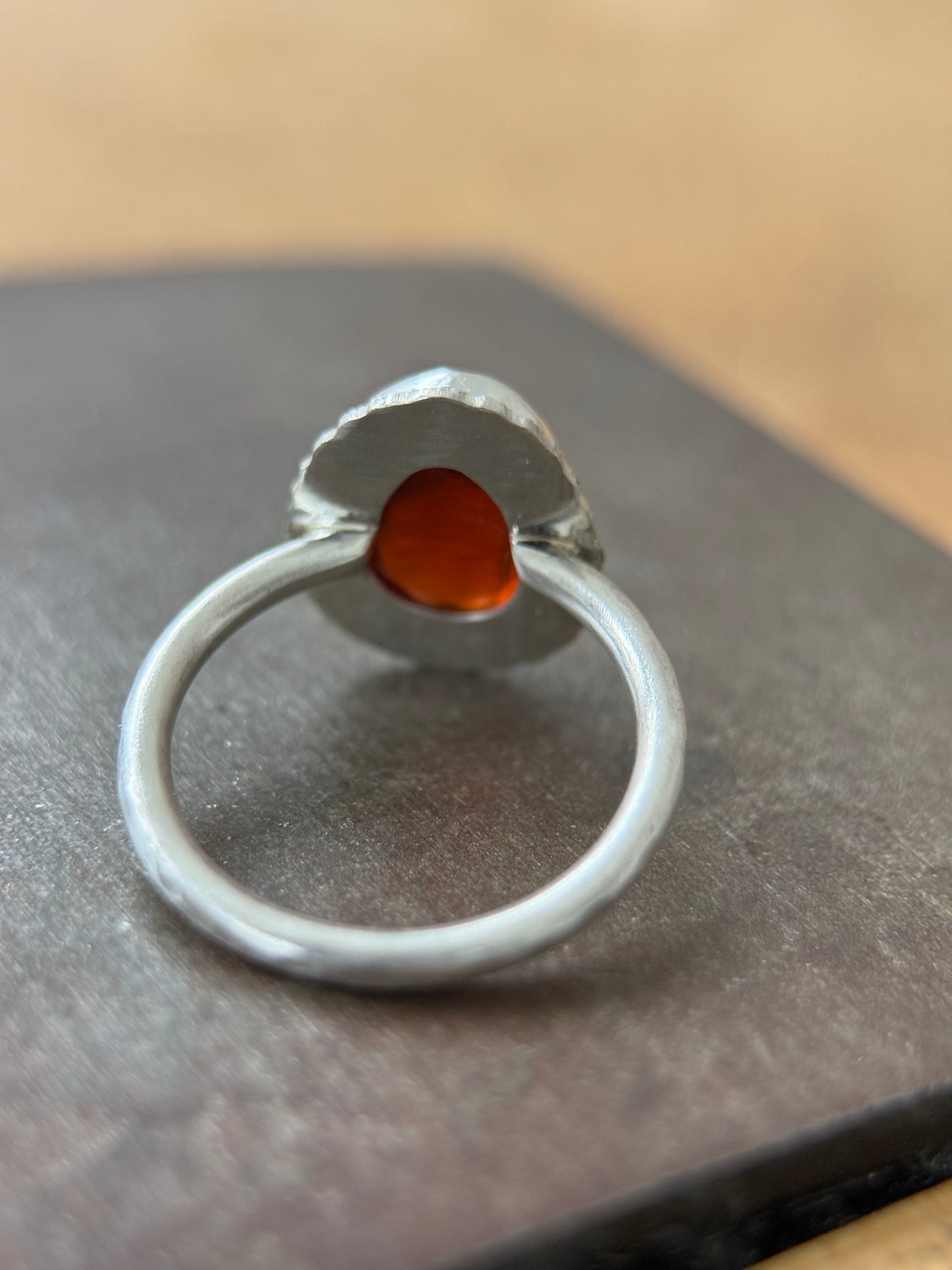 Rose cut Garnet ring