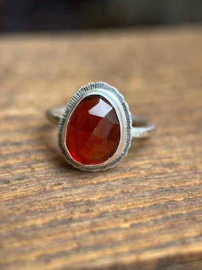 Rose cut Garnet ring
