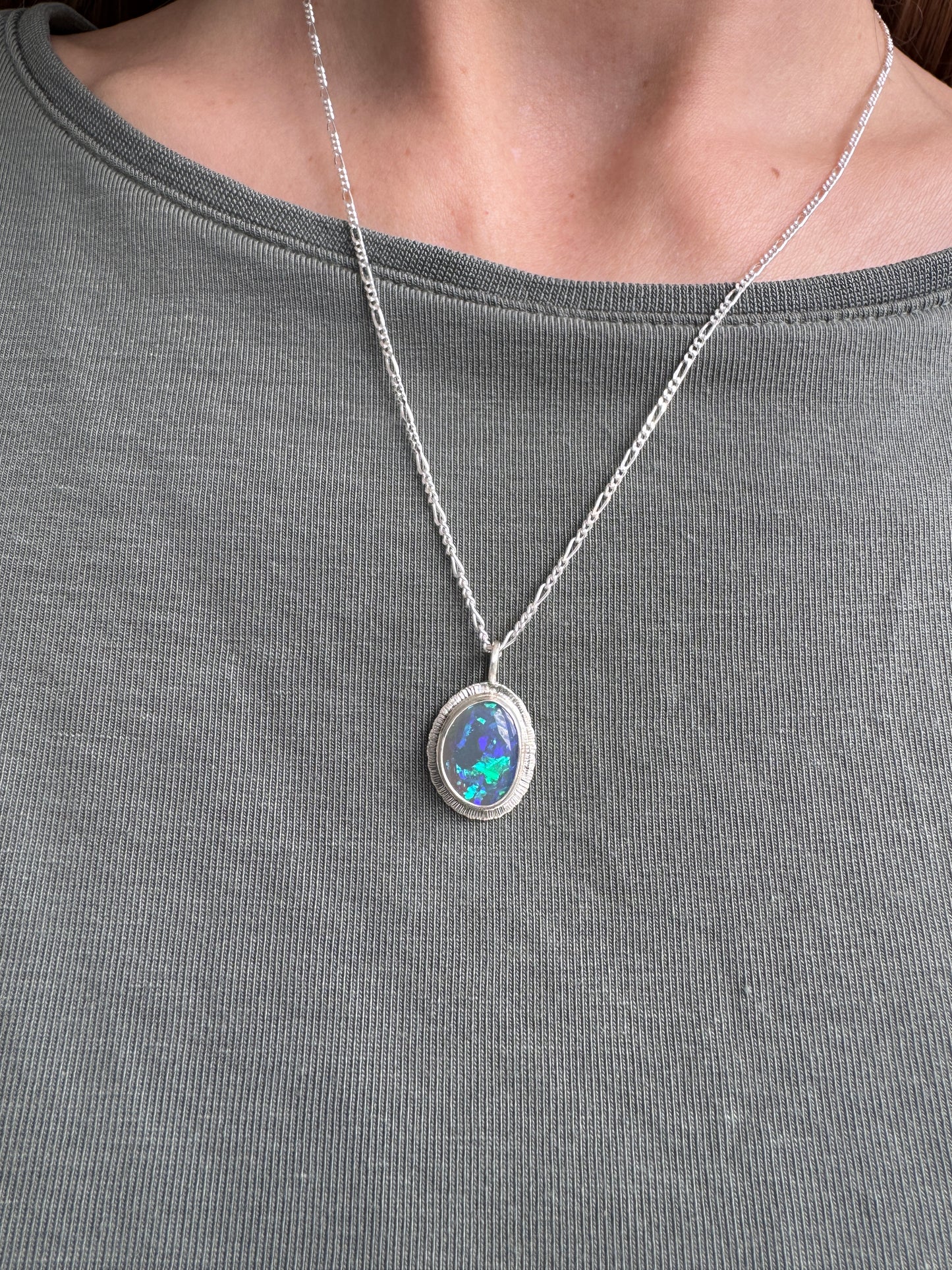 Australian Dark Opal Pendant