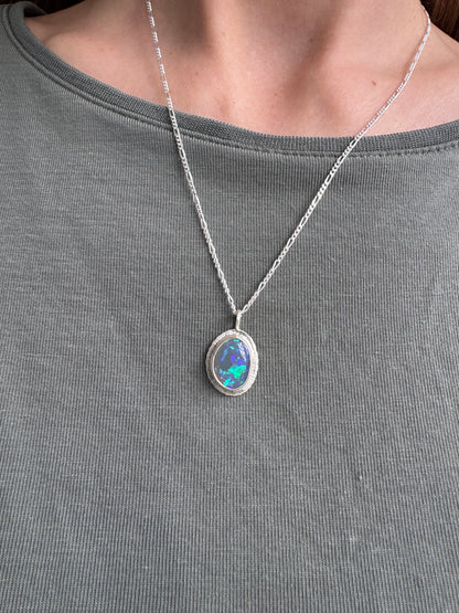 Australian Dark Opal Pendant