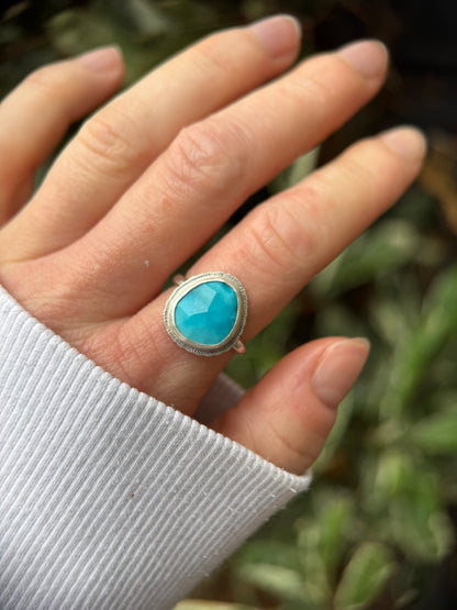 Rose cut Arizona Turquoise ring