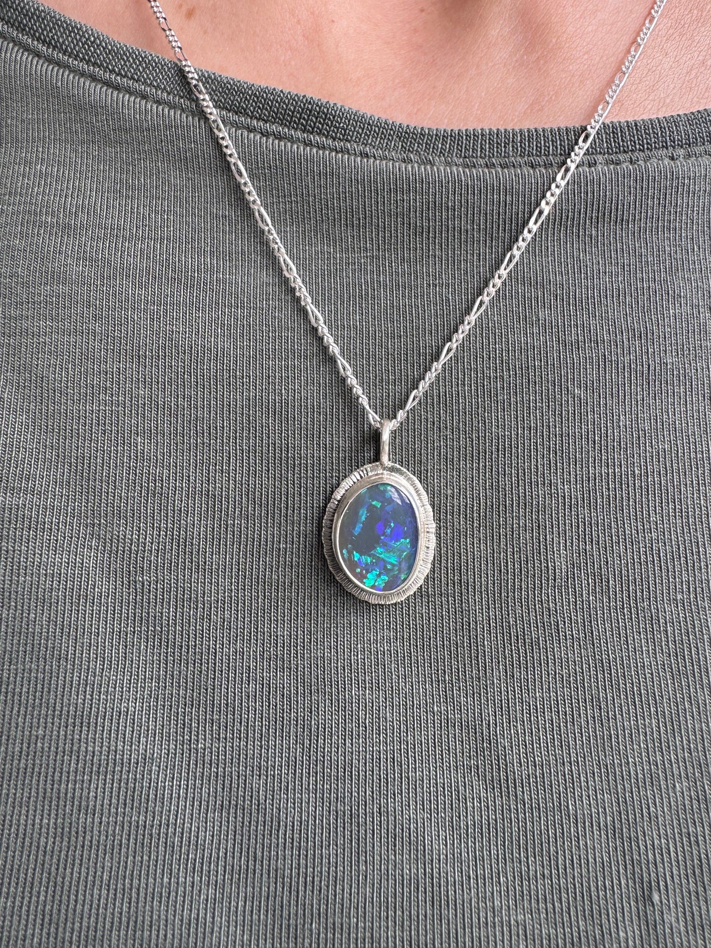 Australian Dark Opal Pendant