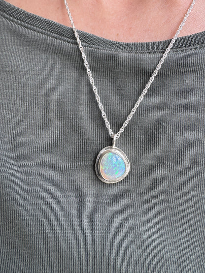 Australian Dark Crystal Opal Pendant