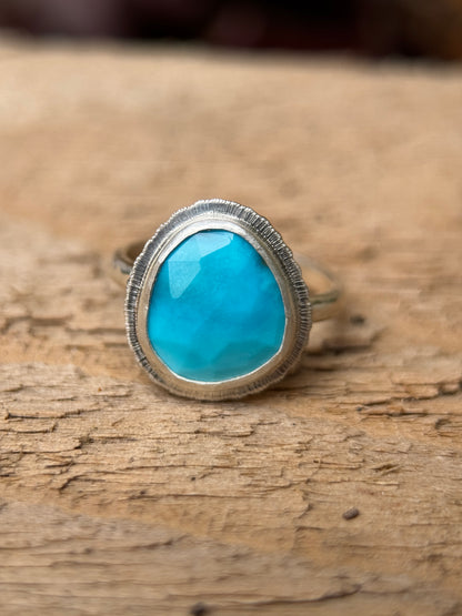 Rose cut Arizona Turquoise ring