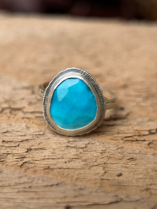 Rose cut Arizona Turquoise ring