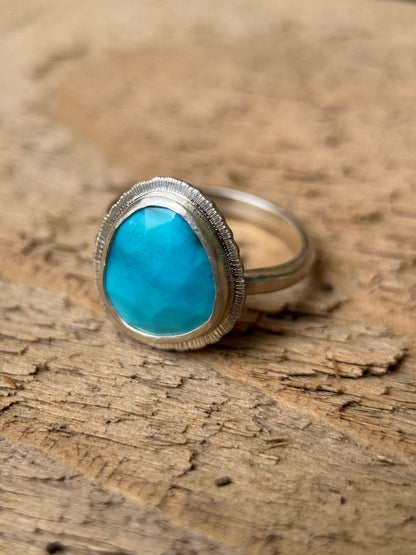 Rose cut Arizona Turquoise ring