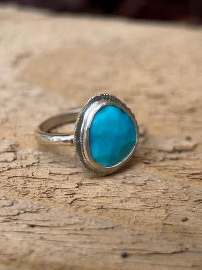 Rose cut Arizona Turquoise ring