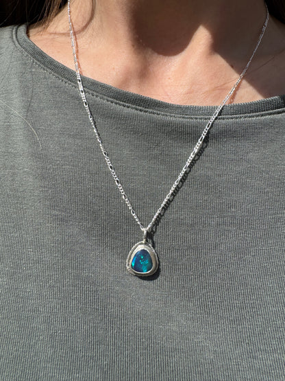 Australian Black Opal Pendant