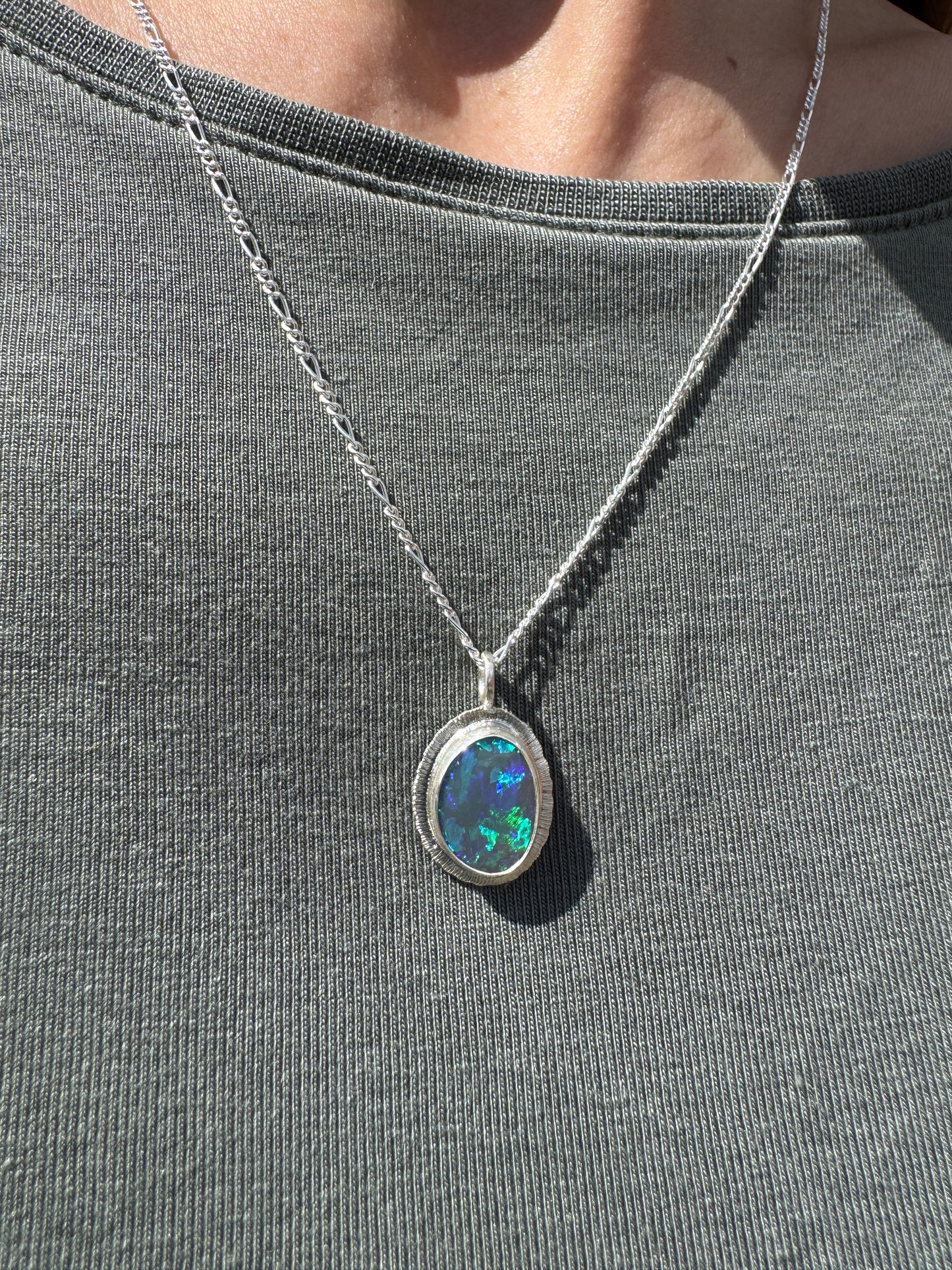Australian Dark Opal Pendant
