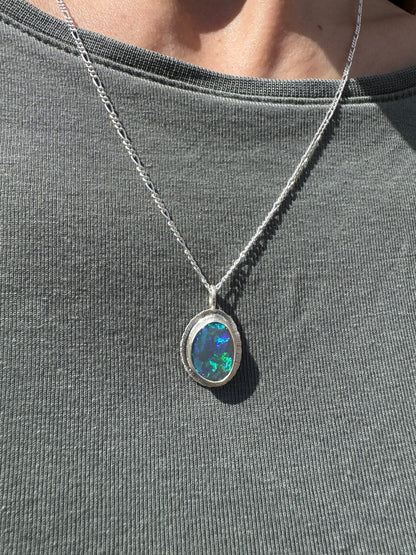 Australian Dark Opal Pendant
