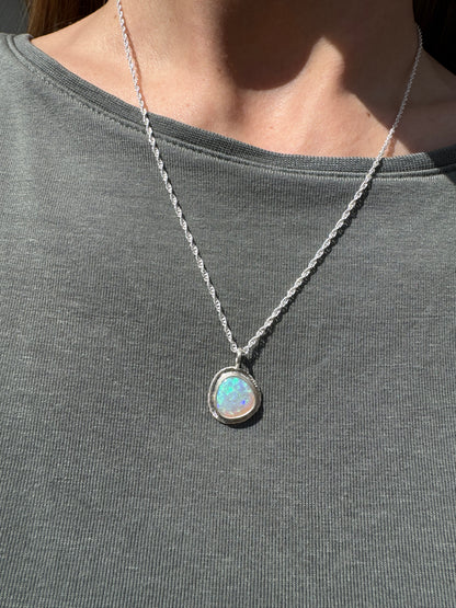 Australian Dark Crystal Opal Pendant