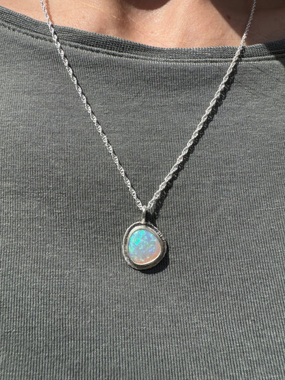 Australian Dark Crystal Opal Pendant