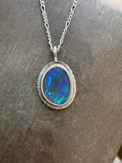 Australian Dark Opal Pendant