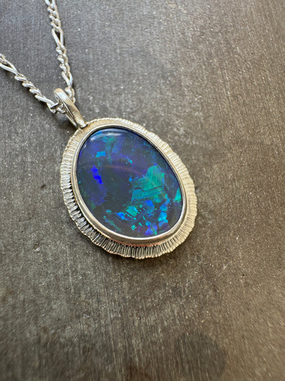 Australian Dark Opal Pendant