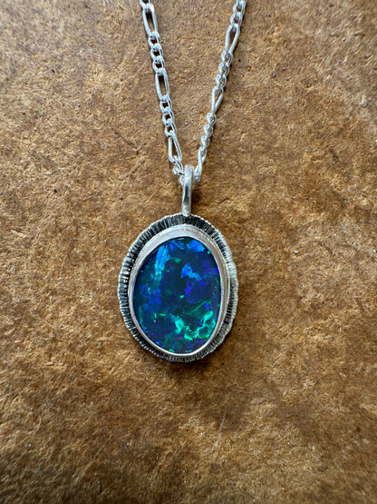 Australian Dark Opal Pendant
