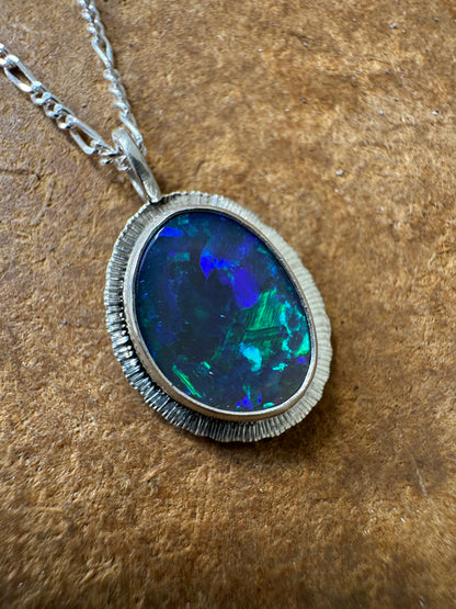 Australian Dark Opal Pendant
