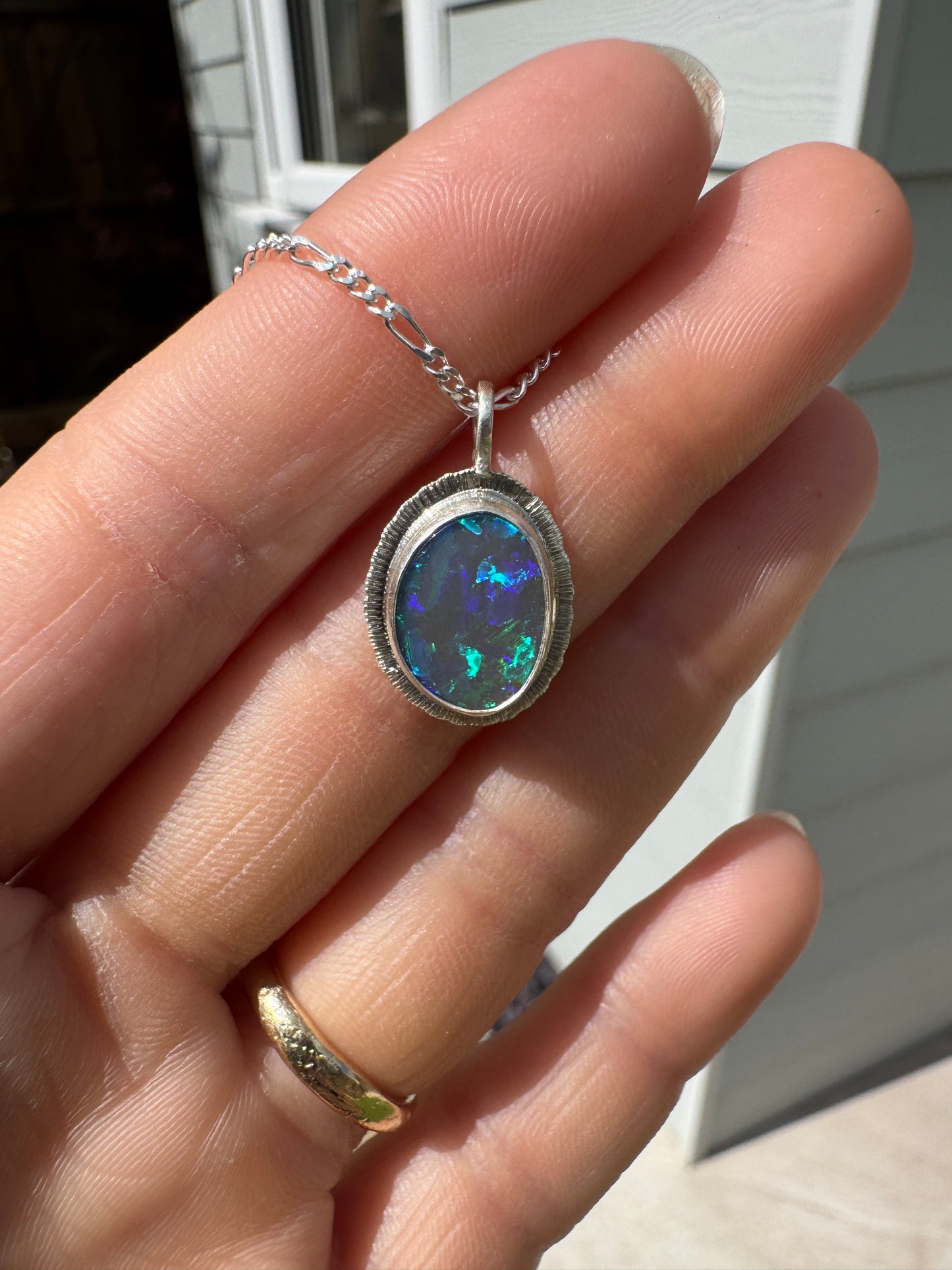 Australian Dark Opal Pendant