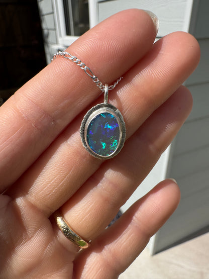Australian Dark Opal Pendant