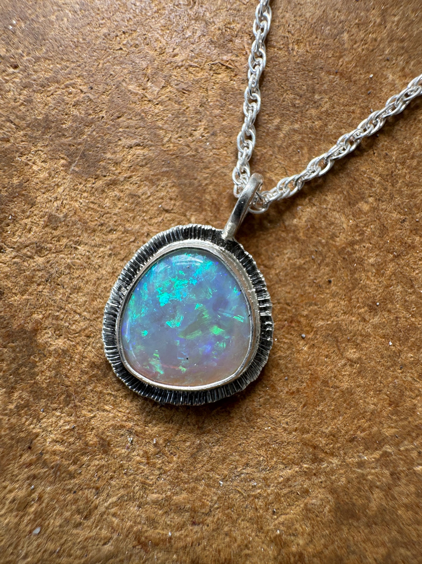 Australian Dark Crystal Opal Pendant