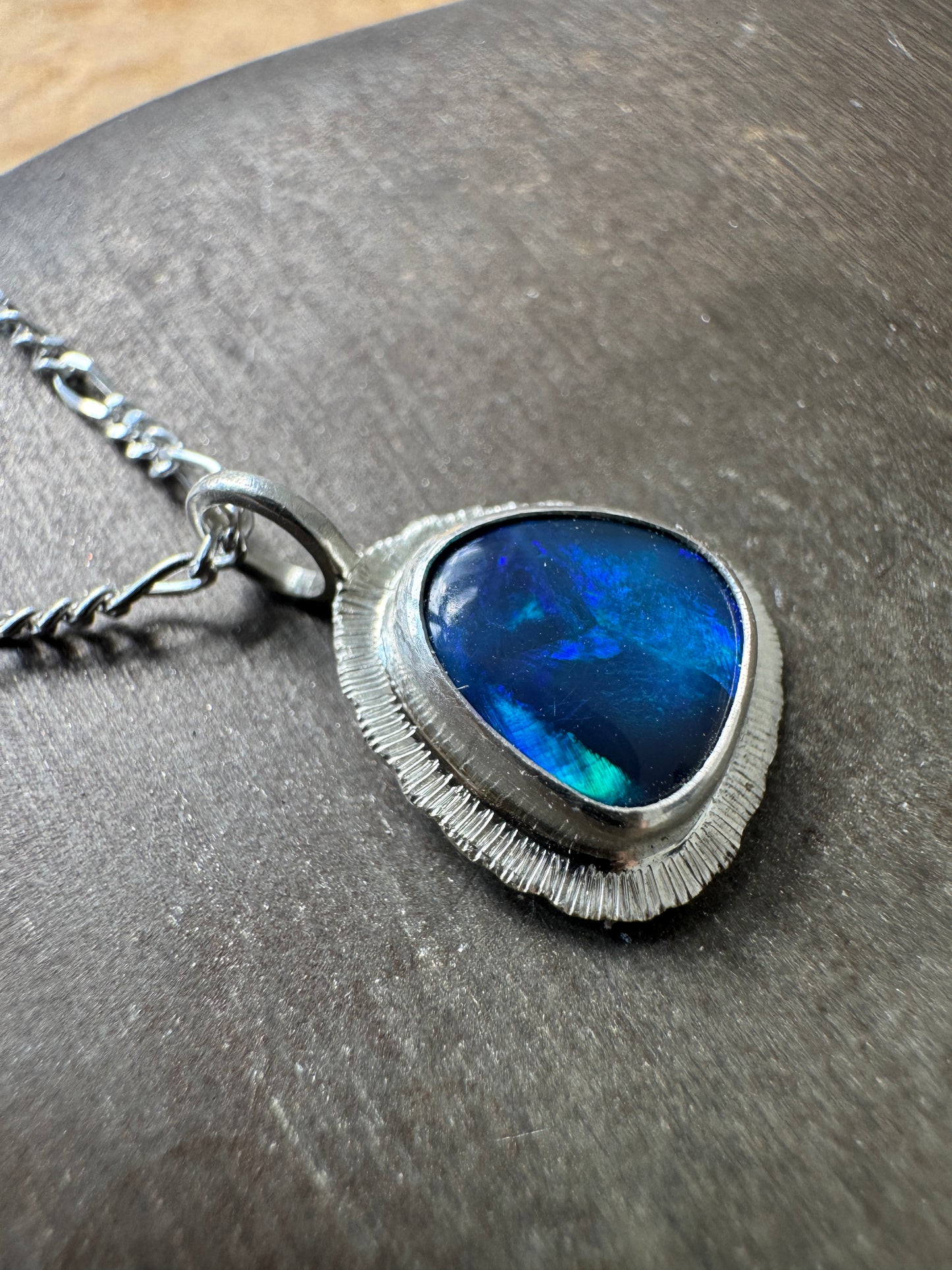 Australian Black Opal Pendant
