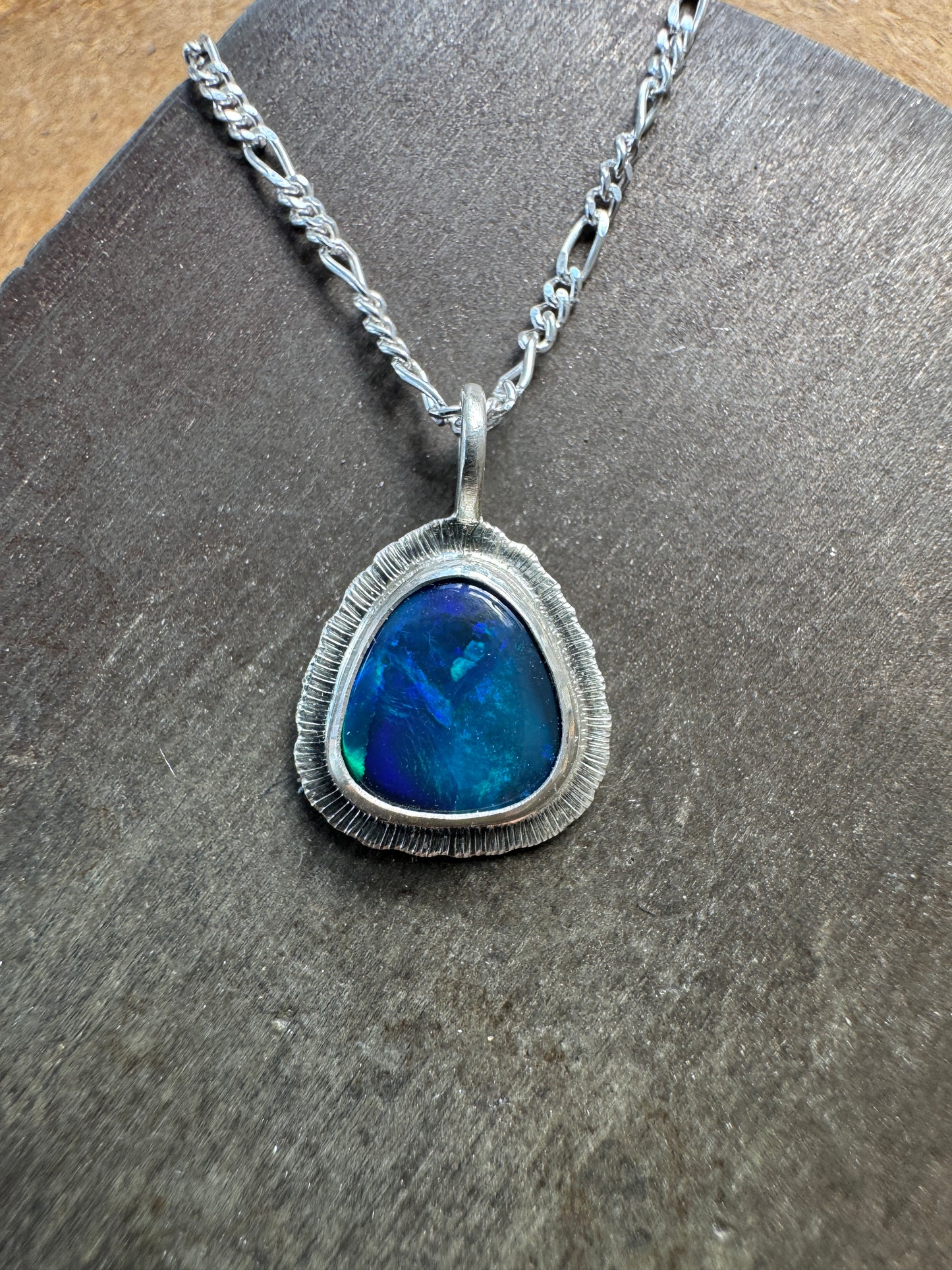 Australian Black Opal Pendant