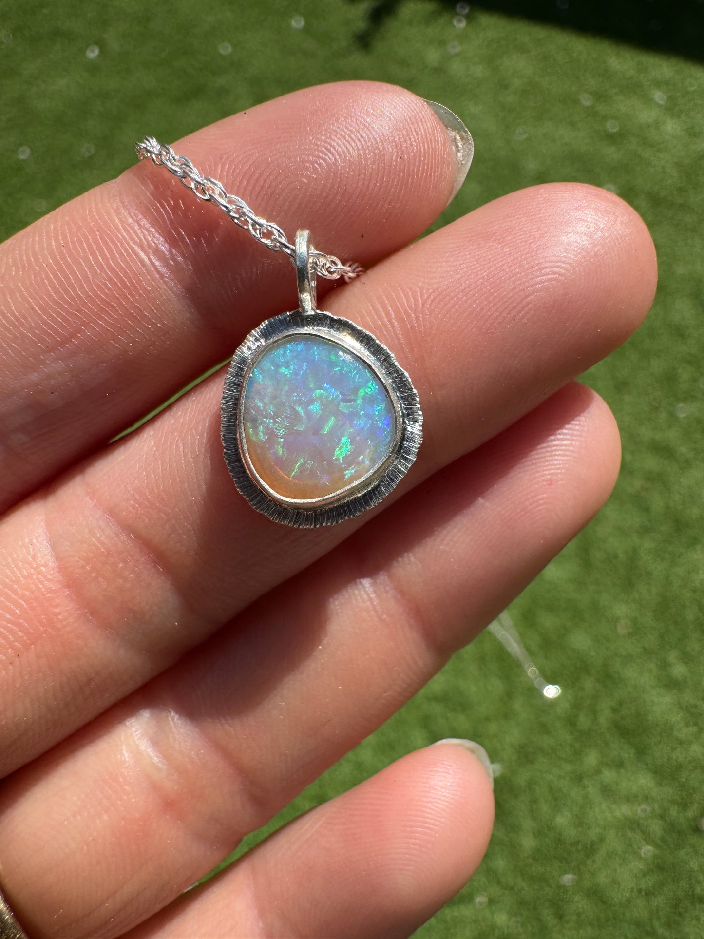 Australian Dark Crystal Opal Pendant