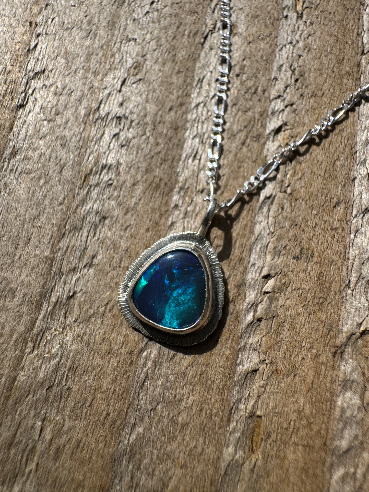 Australian Black Opal Pendant