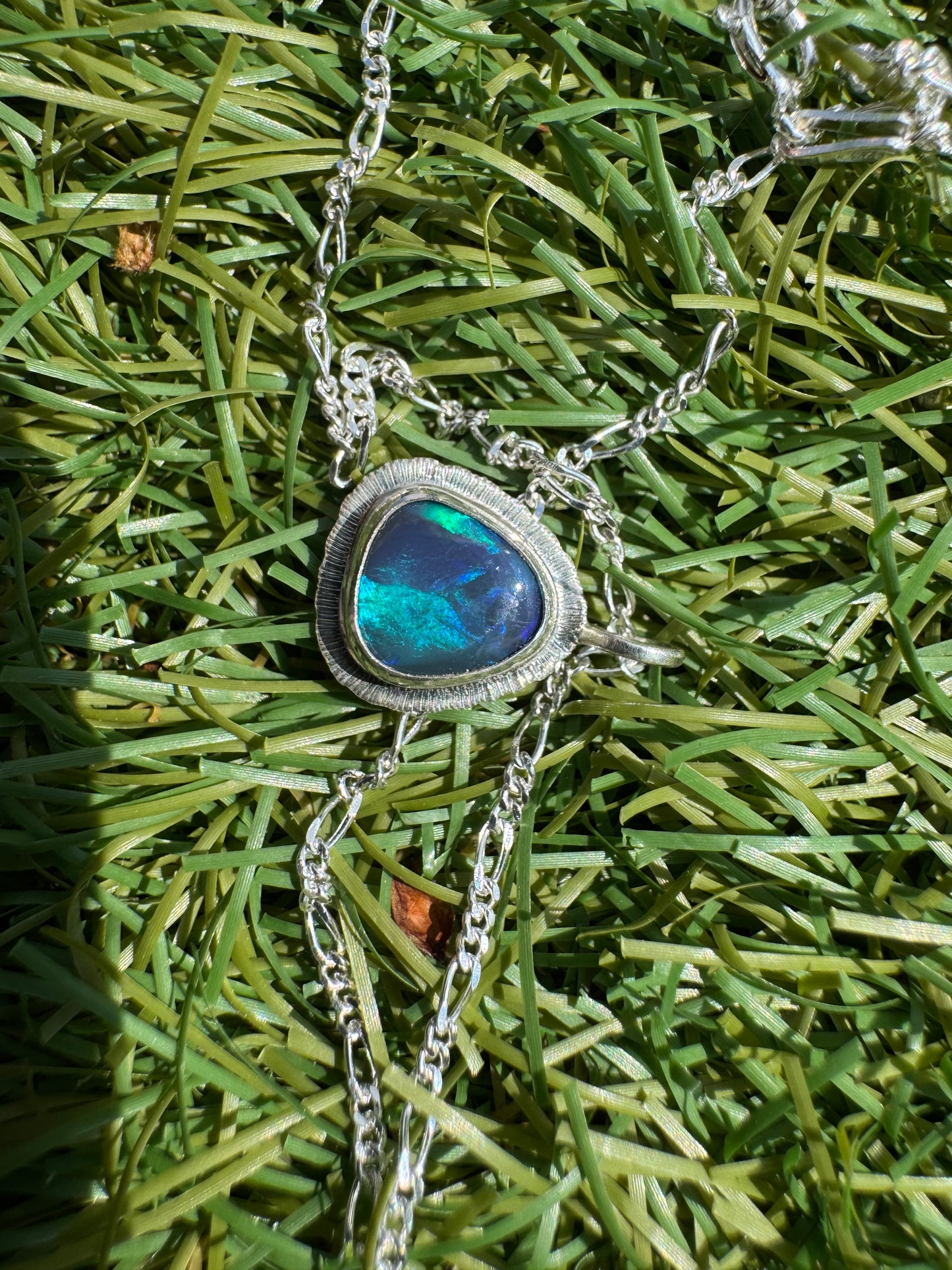 Australian Black Opal Pendant