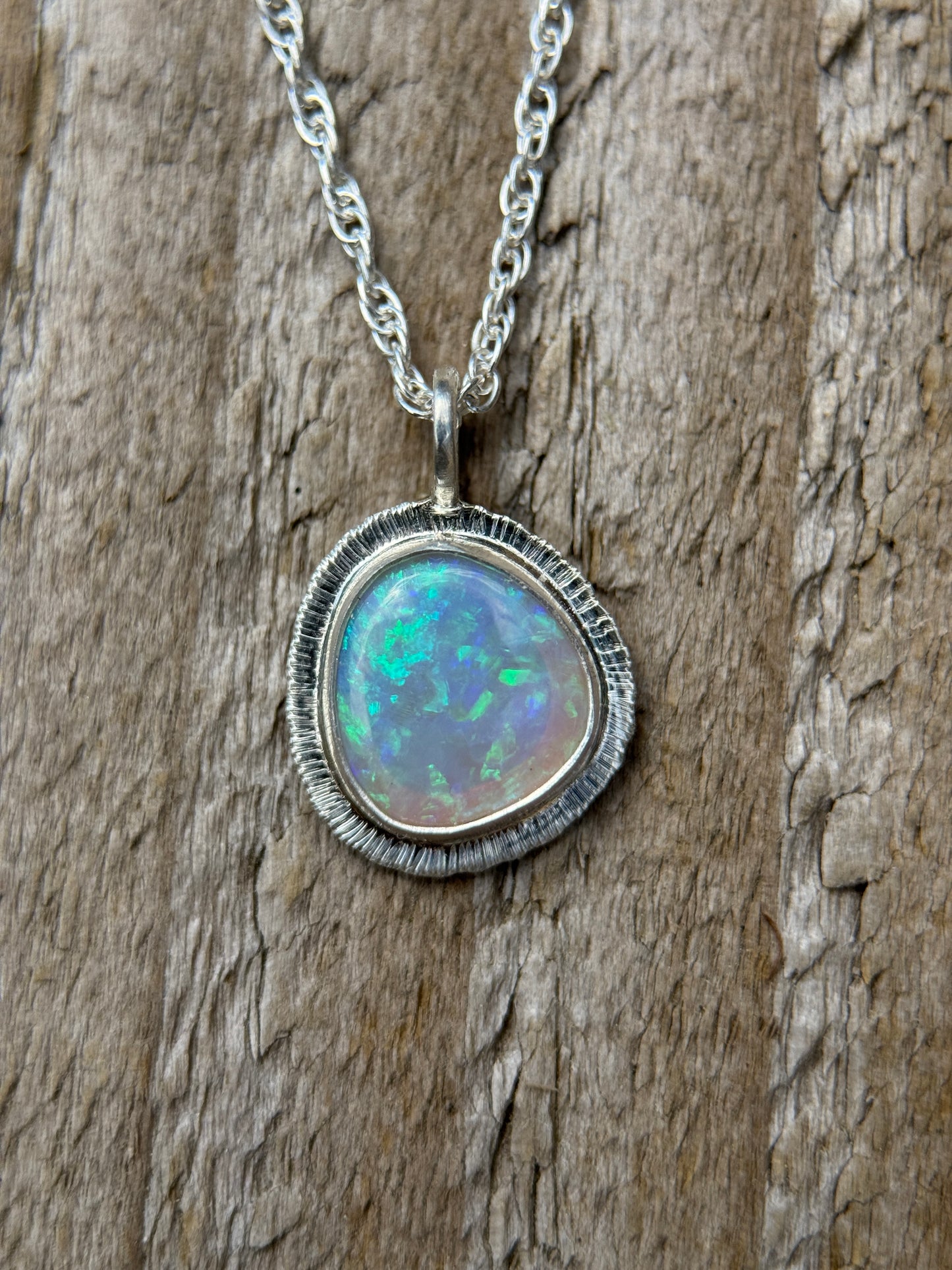 Australian Dark Crystal Opal Pendant