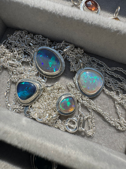 Australian Dark Crystal Opal Pendant