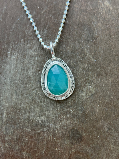 Rose cut Grandidierite pendant