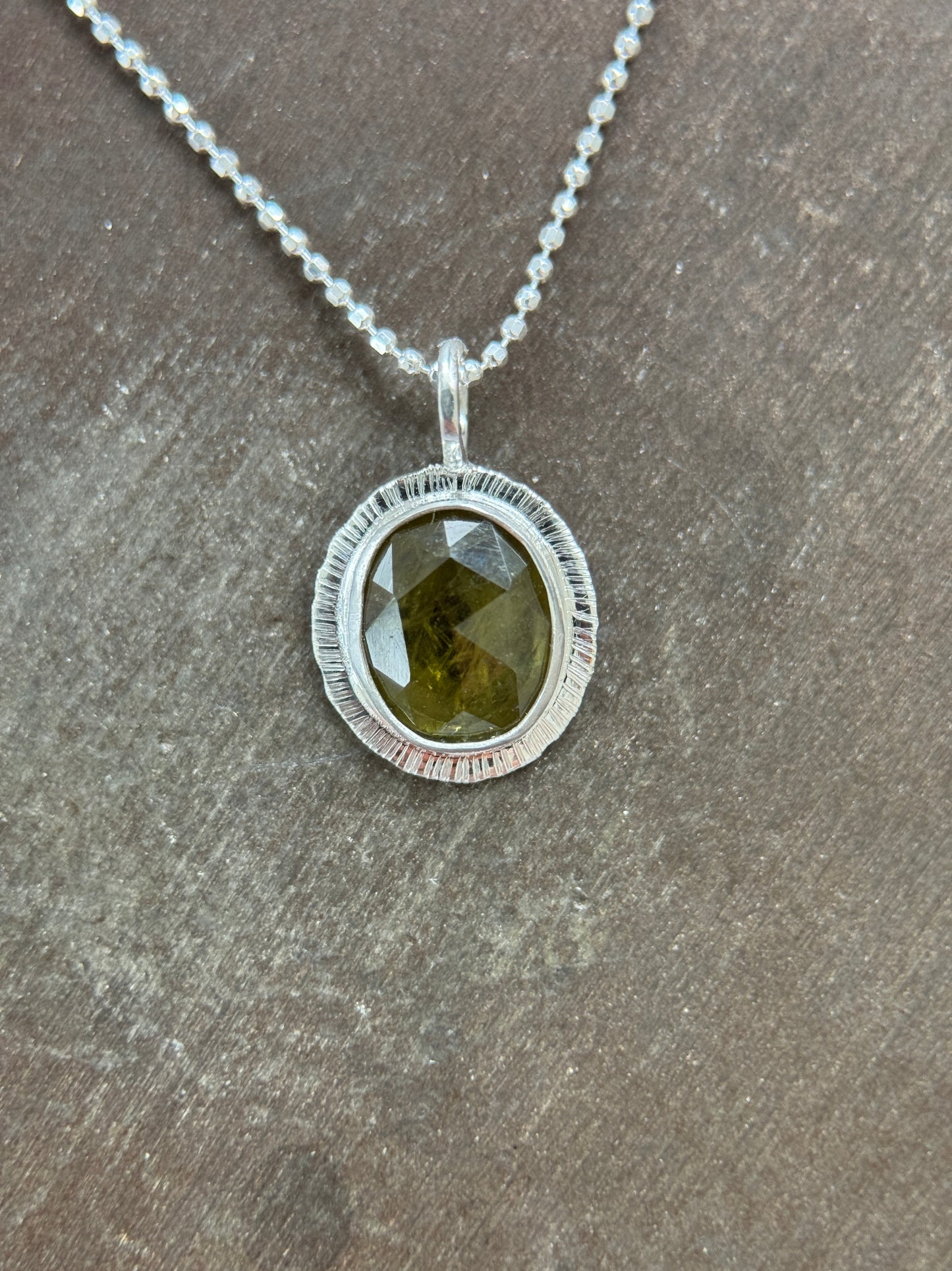 Rose cut Sphene pendant