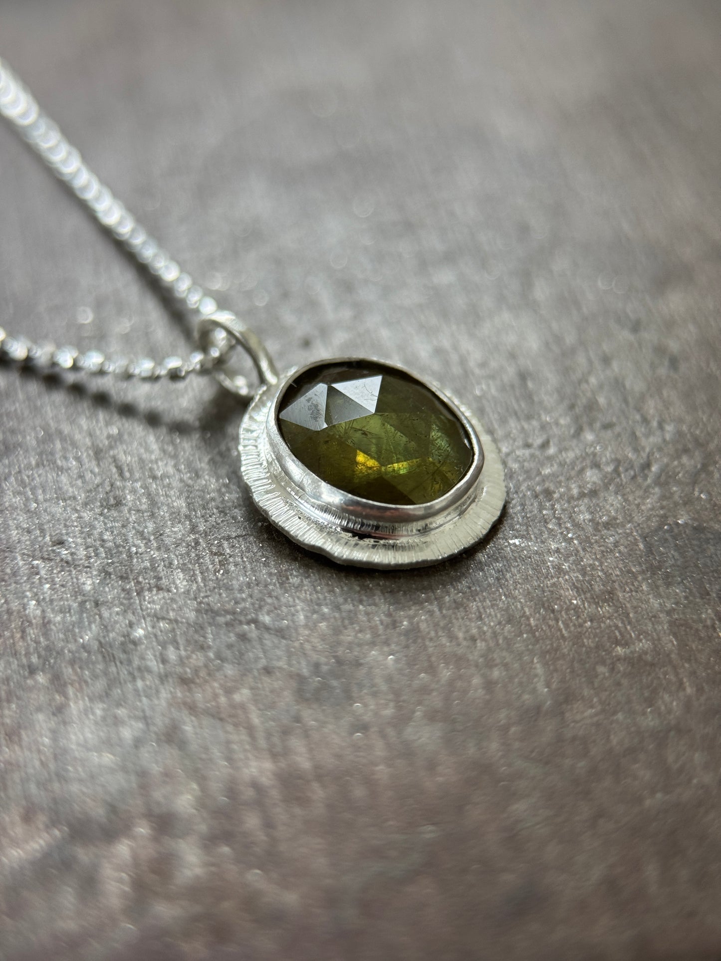 Rose cut Sphene pendant