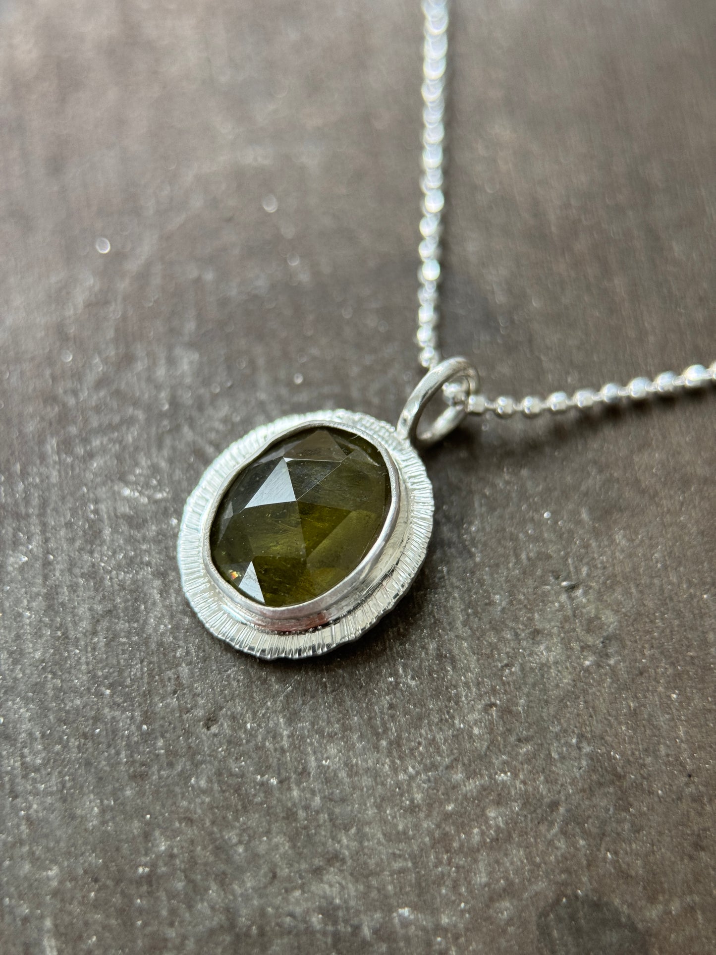 Rose cut Sphene pendant