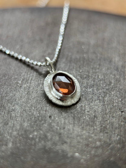 Rose cut natural Zircon pendant